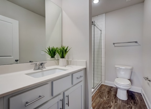 Bathroom with a Shower at Brighton Townhomes in Acworth, GA