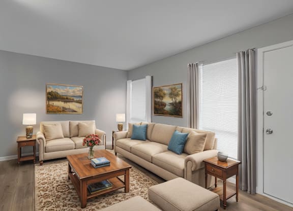Luxury Living Room at Lifestyle at Shreveport Apartments, Louisiana
