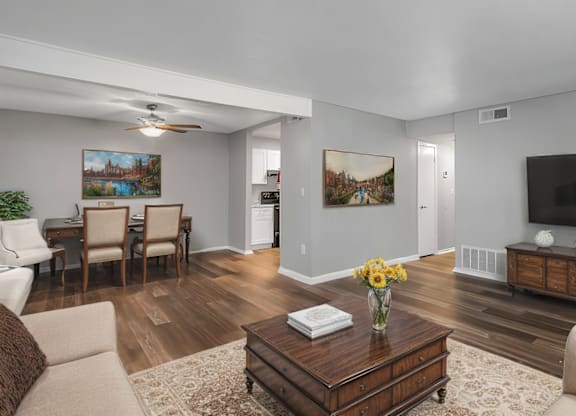 Living Room Interior at Lifestyle at Shreveport Apartments, Shreveport, Louisiana