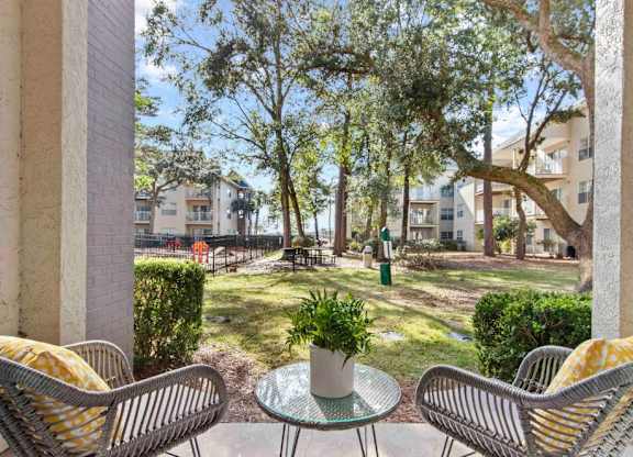Patio at Coastline Apartments, Fort Walton Beach Florida  