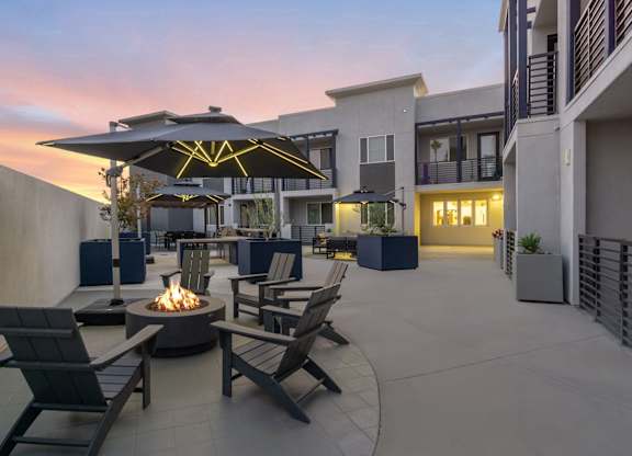 Outdoor Firepit Patio at The Reserve La Mirada, California