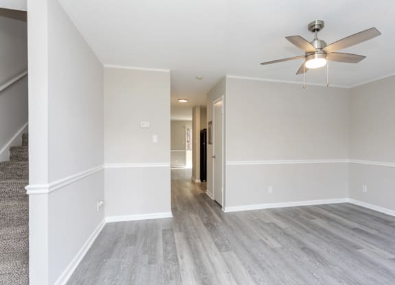 A room with a ceiling fan and light fixture. at Henley, North Carolina, 28311