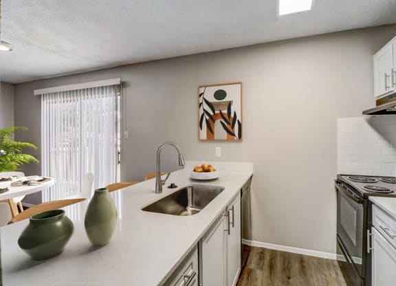 our apartments offer a modern kitchen with stainless steel appliances