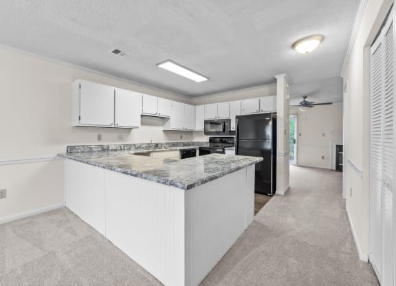 U-shaped kitchen at Rosewood at Colony Square, Rocky Mount, 27804