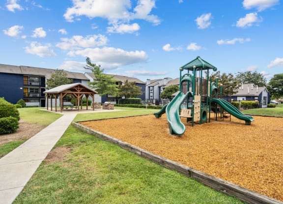 the preserve at ballantyne commons playground with slide and gazebo