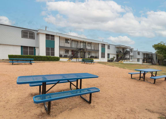 Benches Spread Out Across The Grounds at Carisma, Dallas, TX, 75240