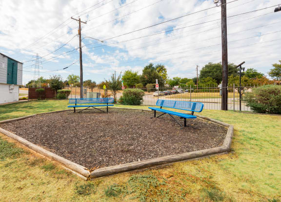 Benches Available To Relax at Carisma in Richardson, TX