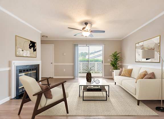 Modern Living Room at Rosewood at Colony Square, Rocky Mount