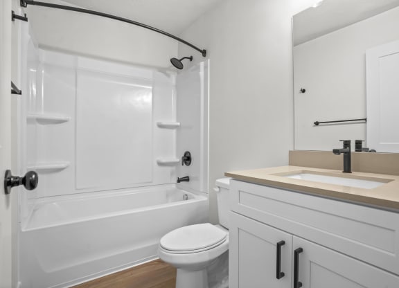 bathroom at Crestview at Highland townhomes in Highland, UT