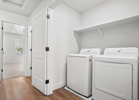 washer and dryer included at Crestview at Highland townhomes in Highland, UT