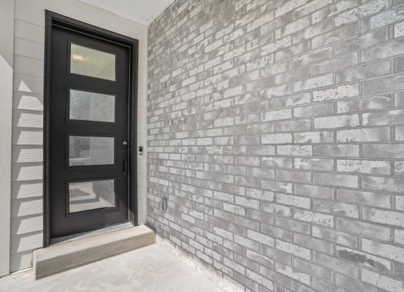 front door at Crestview at Highland townhomes in Highland, UT