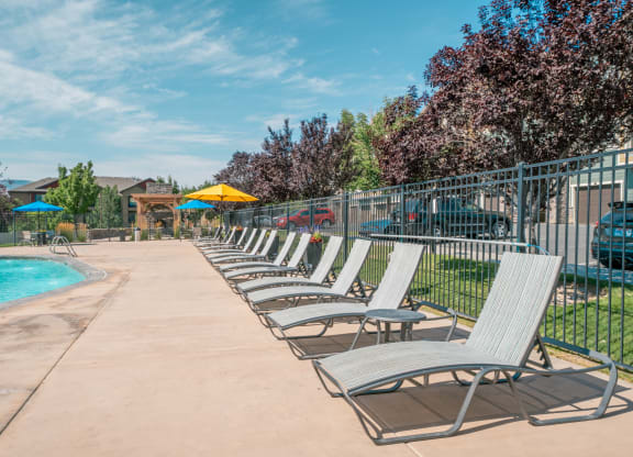 the pool at the preserve at ballantyne commons apartments at Aldara Apartments in Saratoga Springs, Utah