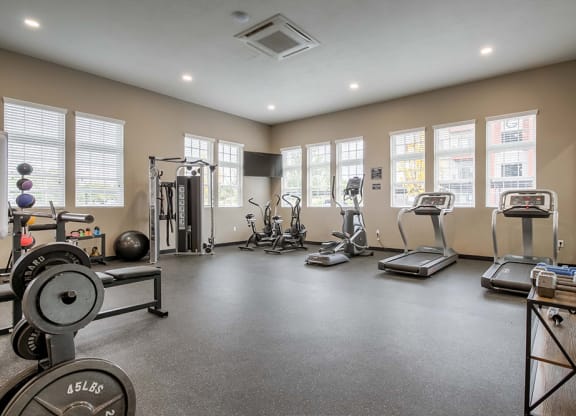 our apartments have a gym with plenty of equipment