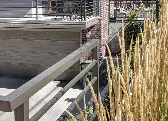 a view of an apartment building from a balcony at BlueKoi Townhomes for rent in Salt Lake City, UT