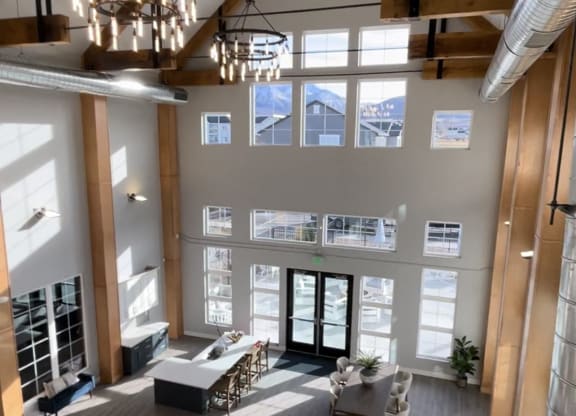 clubhouse at VALO at South Haven Farms townhomes in Payson, UT