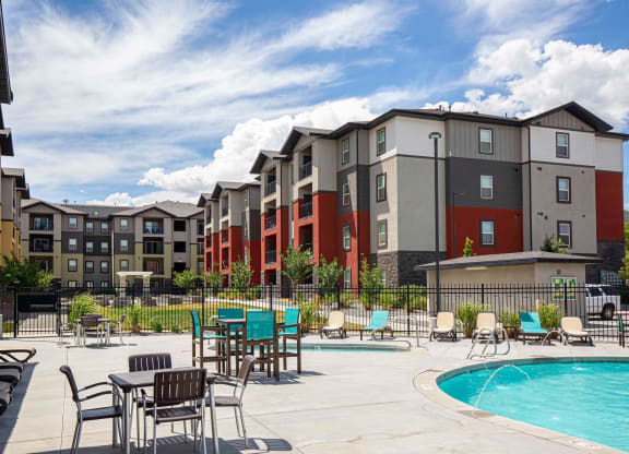 our apartments showcase an unique swimming pool