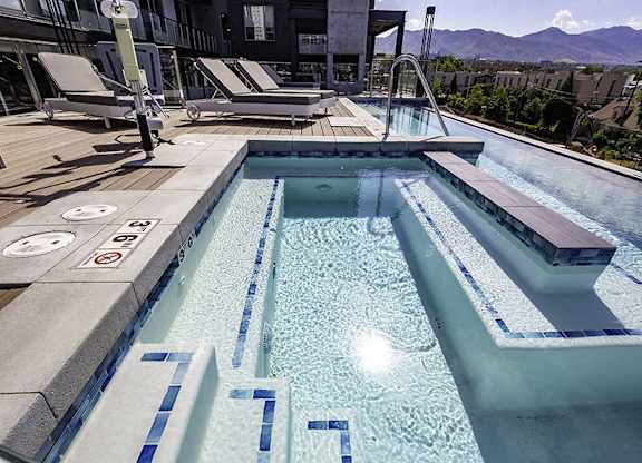 A pool with the numbers 777 written on it.