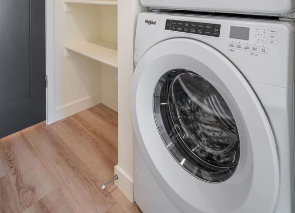 a stacked washer and dryer 