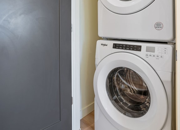 a stacked washer and dryer 
