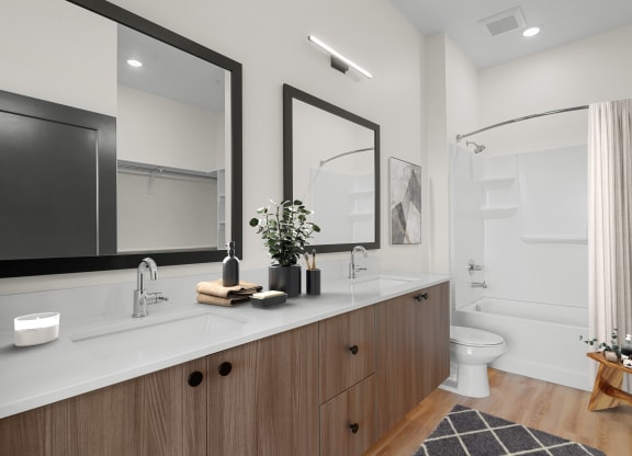 a large double bathroom