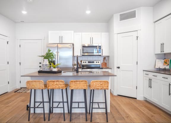 kitchen at Crestview at Highland townhomes in Highland, UT