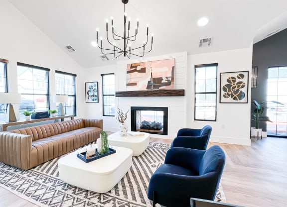 living room at Crestview at Highland townhomes in Highland, UT