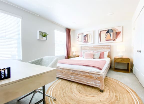 bedroom at Crestview at Highland townhomes in Highland, UT