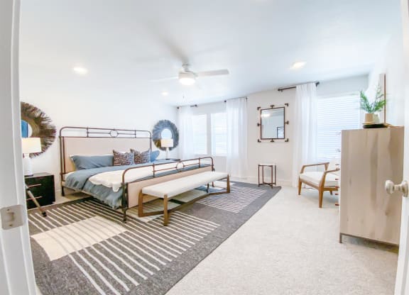 bedroom at Crestview at Highland townhomes in Highland, UT