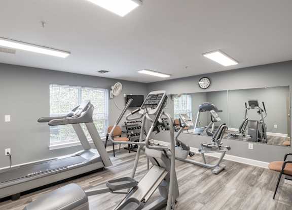 Fitness Center With Modern Equipment at Gardens of Traville, Rockville