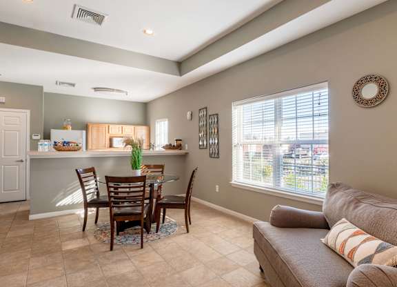 Living Area With Dining Space at Woodwind Villa Apartments, Woodbridge
