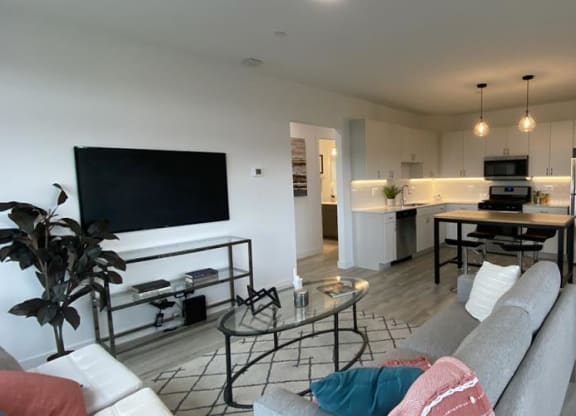 Living Room With Kitchen at Highwood 546, Highwood, IL