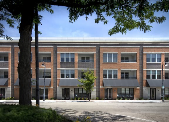 a large brick building with a street in front of it at Clarendon Hills 229, Clarendon