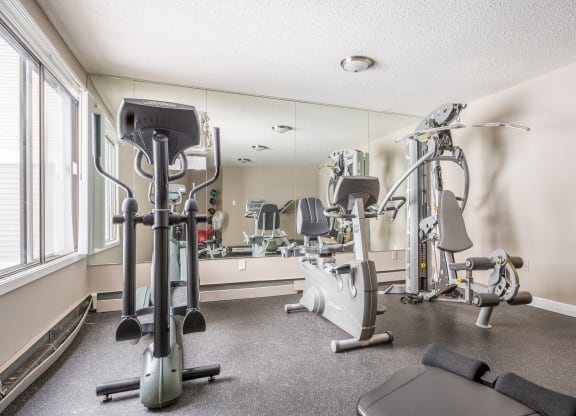Fitness center at Heritage Hills Apartments, Bloomington, Minnesota