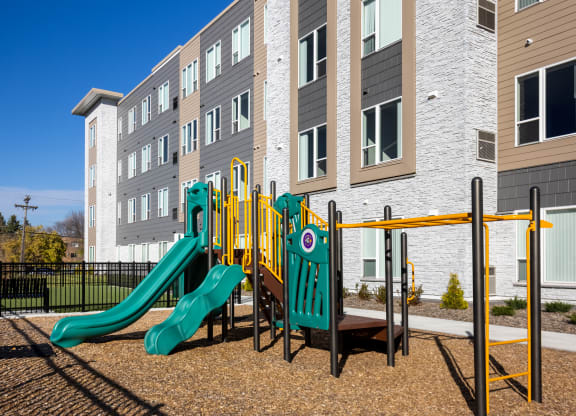 the commons atrium playground at our apartments ut
