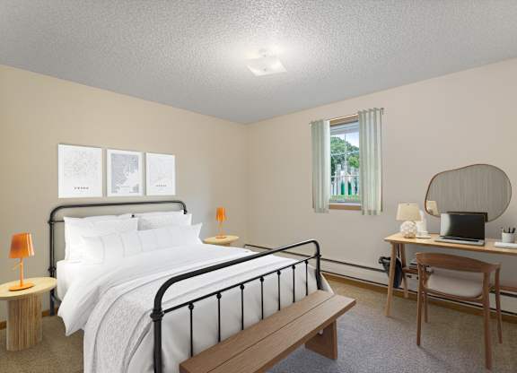 Cozy Bedroom at Ames Lake Neighborhood Apartments, St. Paul, 55106