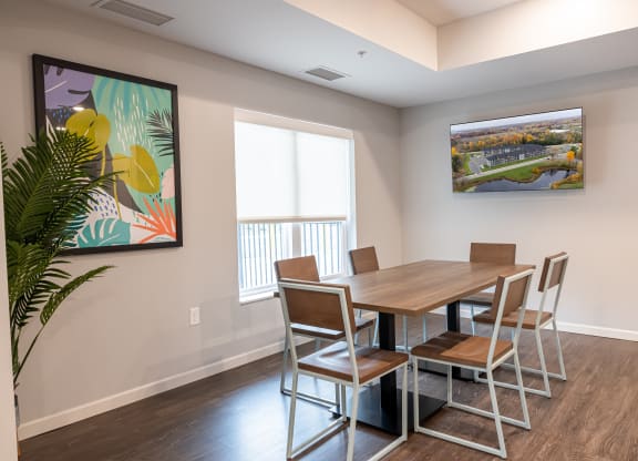 dining table in clubroom