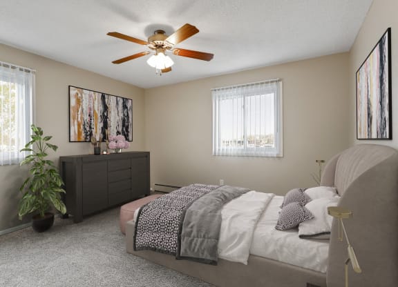 Gorgeous Bedroom at Northtown Village Apartments, Spring Lake Park, MN
