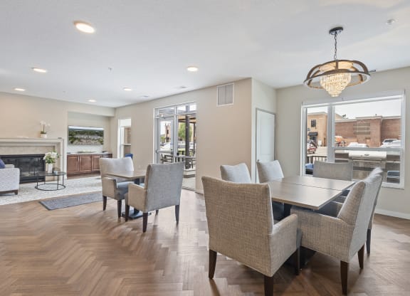 Elegant Dining Space at The Quill 55+ Apartments, Hastings, MN, 55033