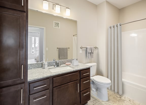 Bathroom With Bathtub at The Quill 55+ Apartments, Hastings, MN, 55033