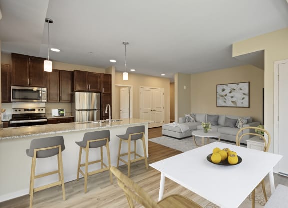 Island Kitchen at The Quill 55+ Apartments, Hastings, 55033