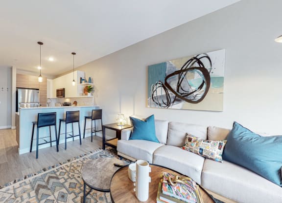 Modern Living Room at Grove80 Apartments, Cottage Grove, MN
