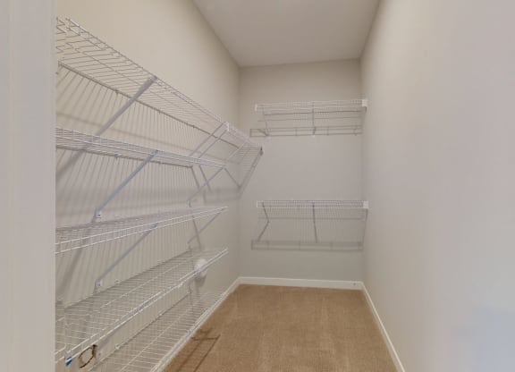 Large closet with wire shelving