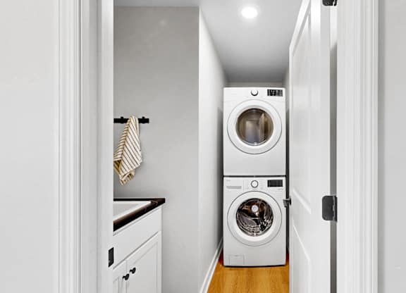 Stacked Washer Dryer at Field and Grove Townhomes of Champlin, Champlin, MN