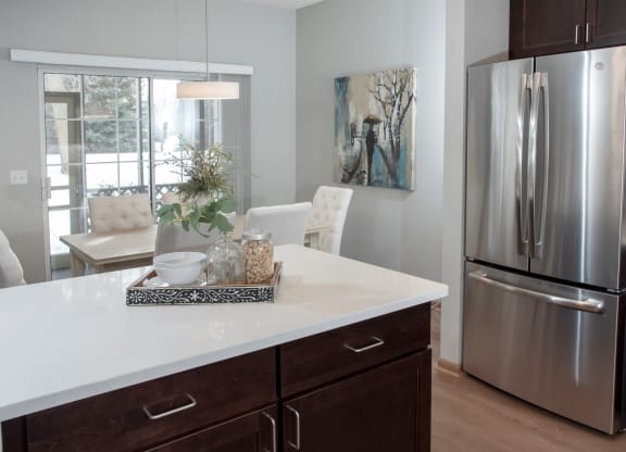 Upgraded kitchen with open layout