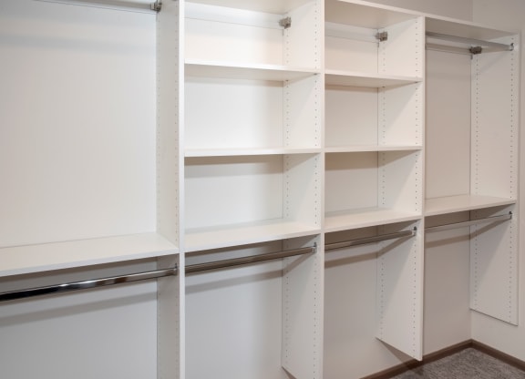 california closet in master bedroom