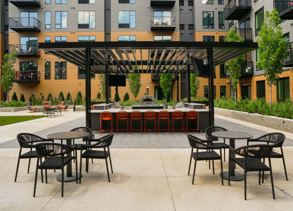 Outdoor Kitchen at The Hill Apartments, Minnesota