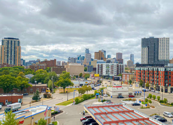 a view of the minneapolis skyline