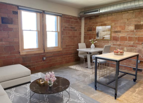 Graceful Living Area at 700 Central Apartments, Minneapolis, Minnesota
