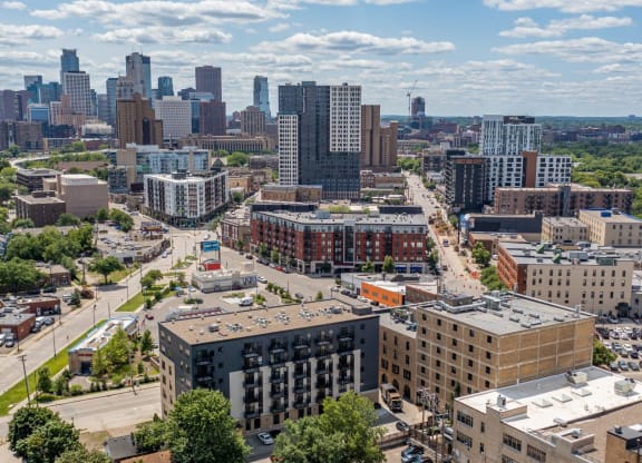 a view of the minneapolis skyline