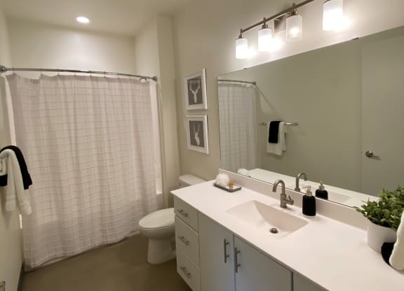 Large Comfortable Bathroom at 700 Central Apartments, MN, 55414